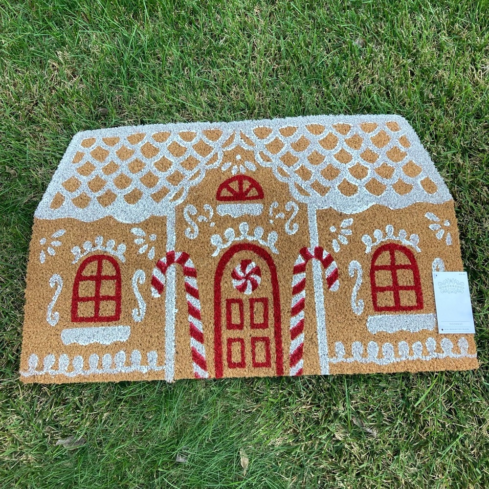 gingerbread house door mat